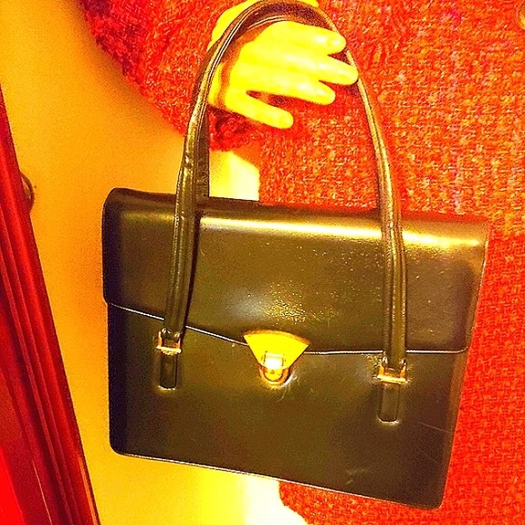 RARE JOSEPH HORNE NAVY BLUE BLACK ITALY SAFFIANO BRIEFCASE GORGEOUS HANDBAG - Picture 3 of 15